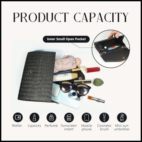 Straw Clutch Purse Elegant Evening Bag Formal Party Wedding Boho Chic - Picture 6 of 7